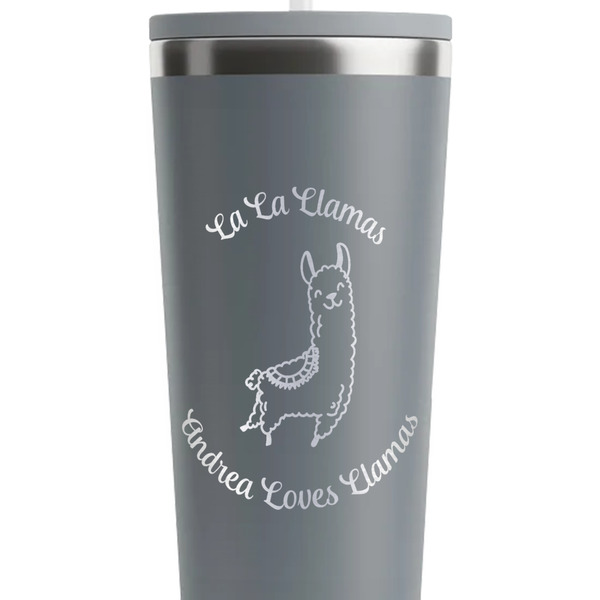 Llamas Grey RTIC Everyday Tumbler - 28 oz. - Close Up
