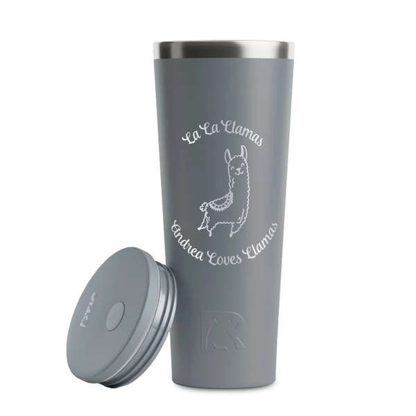 Llamas Grey RTIC Everyday Tumbler - 28 oz. - Lid Off