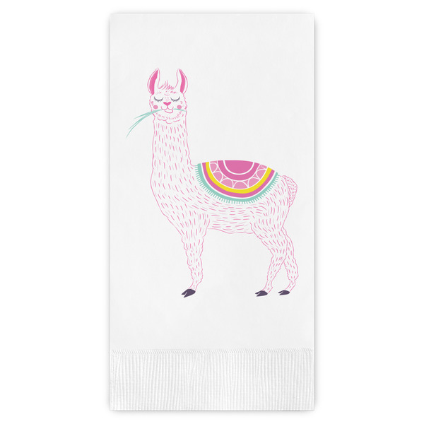 Custom Llamas Guest Napkins - Full Color - Embossed Edge
