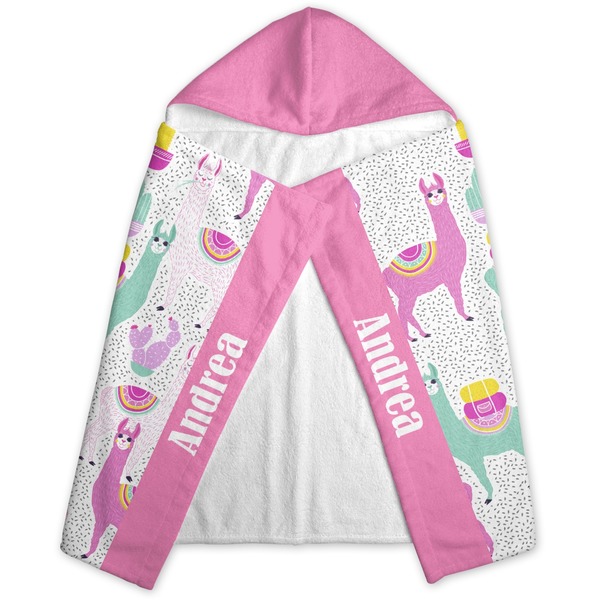Llamas Hooded Towel - Folded