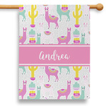 Llamas 28" House Flag - Double Sided (Personalized)