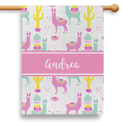 Llamas 28" House Flag (Personalized)