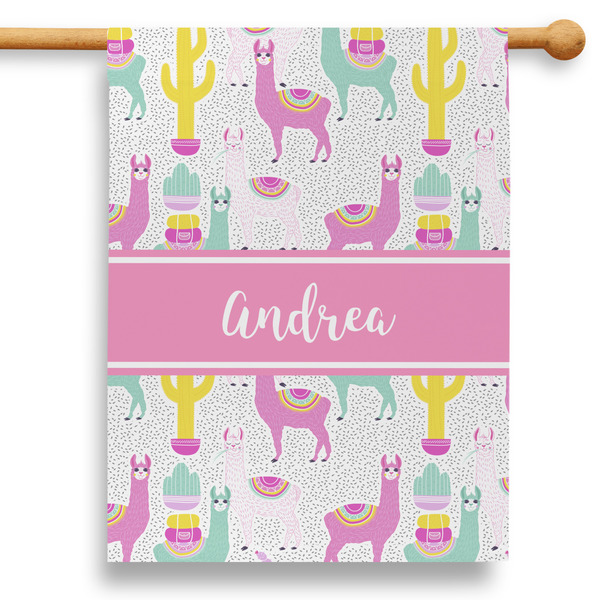 Custom Llamas 28" House Flag - Double Sided (Personalized)