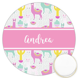 Llamas Printed Cookie Topper - 3.25" (Personalized)