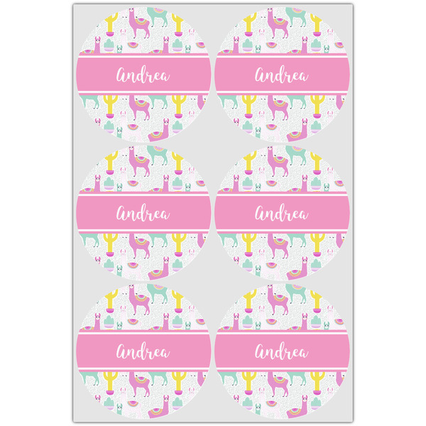 Llamas Icing Circle - Large - Set of 6