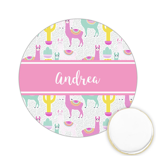 Custom Llamas Printed Cookie Topper - 2.15" (Personalized)