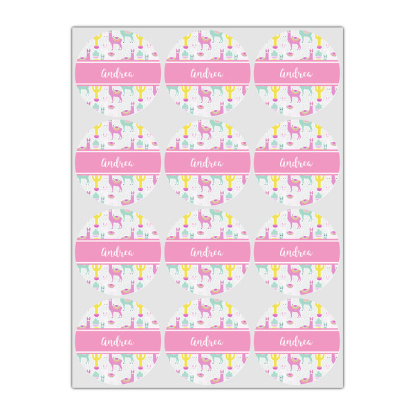 Llamas Icing Circle - Small - Set of 12