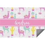 Llamas Indoor / Outdoor Rug - 6'x8' w/ Name or Text