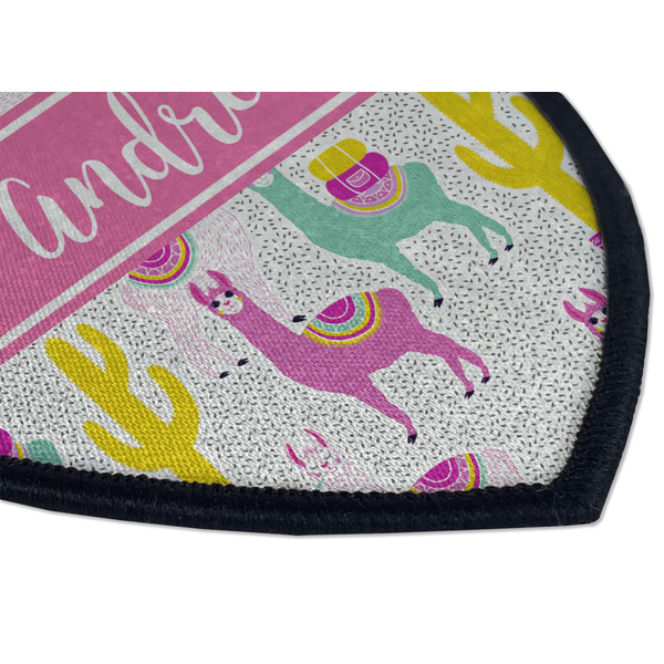 Llamas Iron on Shield 3 Detail