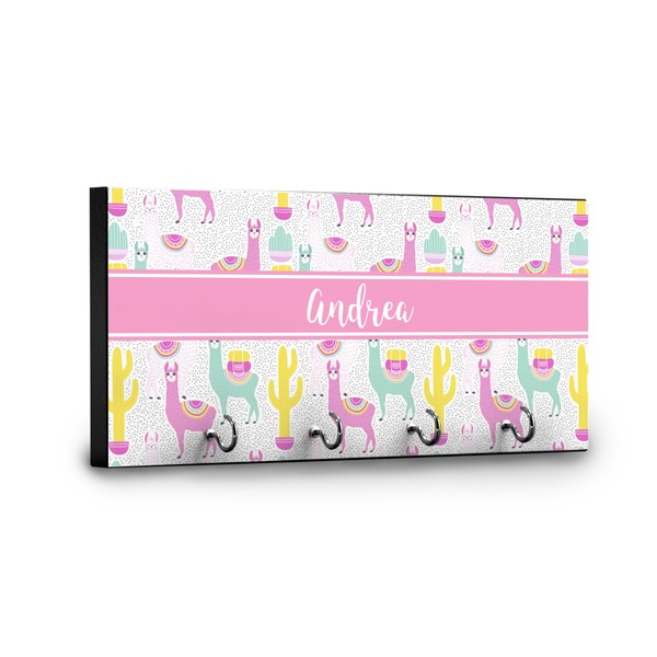 Llamas Key Hanger - Front View with Hooks