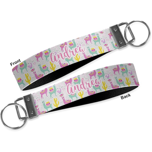 Llamas Key-chain - Metal and Nylon - Front and Back