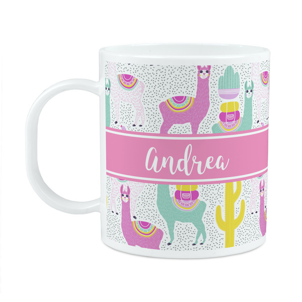 Custom Llamas Plastic Kids Mug (Personalized)