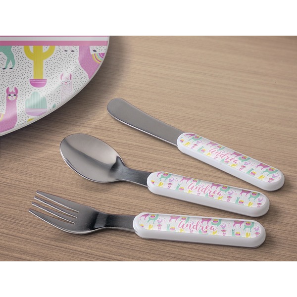 Llamas Kids Flatware w/ Plate
