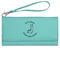 Llamas Ladies Leatherette Wallet - Laser Engraved- Teal (Personalized)