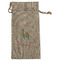 Llamas Large Burlap Gift Bag - Front