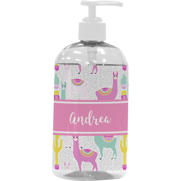 Custom Llamas Plastic Soap / Lotion Dispenser (16 oz - Large - White) (Personalized)