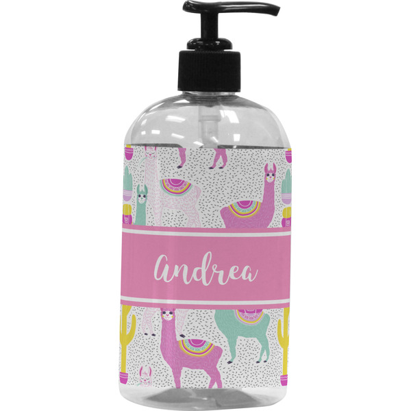 Custom Llamas Plastic Soap / Lotion Dispenser (16 oz - Large - Black) (Personalized)