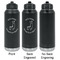 Llamas Laser Engraved Water Bottles - 2 Styles - Front & Back View
