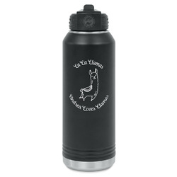 Llamas Water Bottle - Laser Engraved - Front (Personalized)