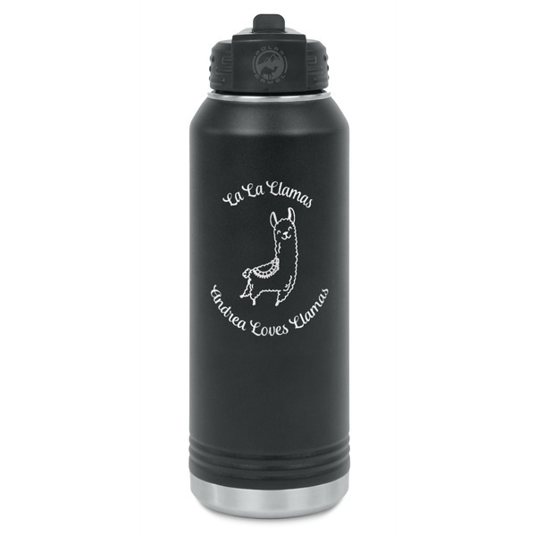 Custom Llamas Water Bottles - Laser Engraved - Front & Back (Personalized)