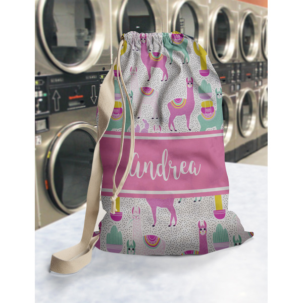 Llamas Laundry Bag in Laundromat
