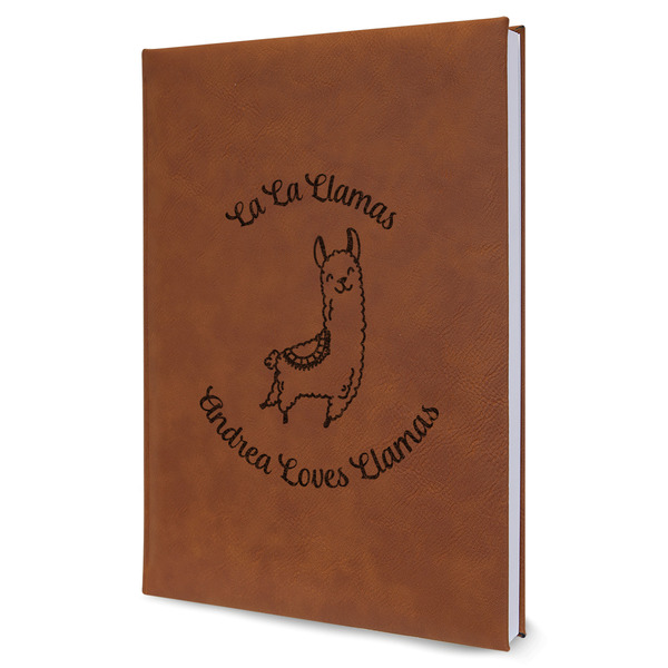 Custom Llamas Leather Sketchbook (Personalized)