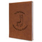 Llamas Leather Sketchbook - Large - Double Sided - Angled View