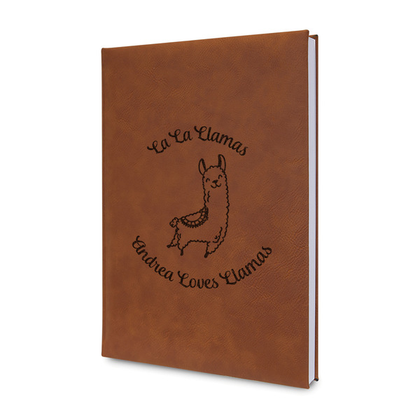 Custom Llamas Leather Sketchbook - Small - Single Sided (Personalized)