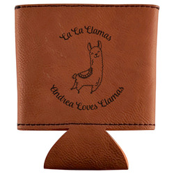 Llamas Leatherette Can Sleeve (Personalized)