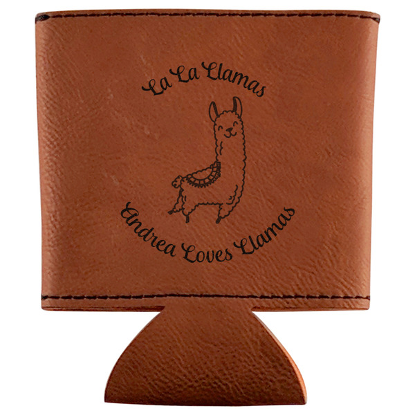 Custom Llamas Leatherette Can Sleeve (Personalized)