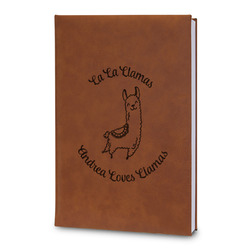 Llamas Leatherette Journal - Large - Double Sided (Personalized)