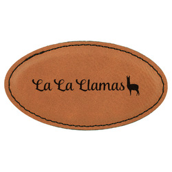 Llamas Leatherette Oval Name Badge with Magnet (Personalized)