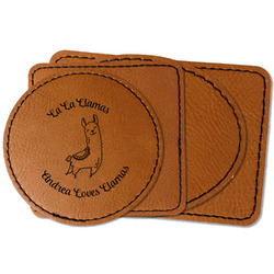 Llamas Faux Leather Iron On Patch (Personalized)