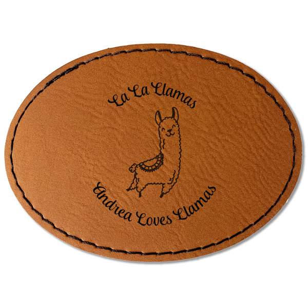 Llamas Leatherette Patches - Oval