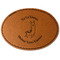 Llamas Faux Leather Iron On Patch - Oval (Personalized)