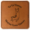 Llamas Faux Leather Iron On Patch - Square (Personalized)