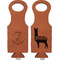 Llamas Leatherette Wine Tote Double Sided - Front and Back