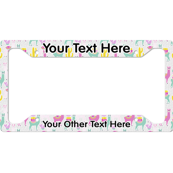 Custom Llamas License Plate Frame - Style A (Personalized)
