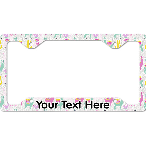 Custom Llamas License Plate Frame - Style C (Personalized)
