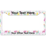 Llamas License Plate Frame - Style B (Personalized)