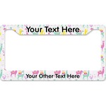 Llamas License Plate Frame - Style B (Personalized)