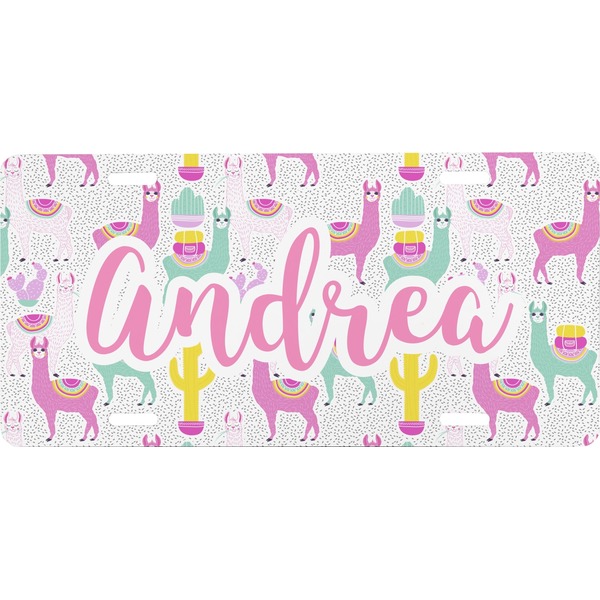 Custom Llamas Front License Plate (Personalized)
