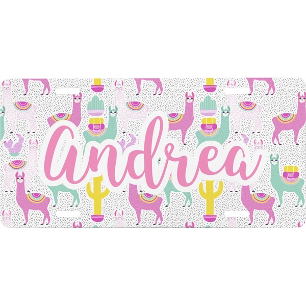 Custom Llamas Front License Plate (Personalized)
