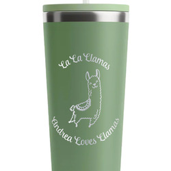 Llamas RTIC Everyday Tumbler with Straw - 28oz - Light Green - Single-Sided (Personalized)