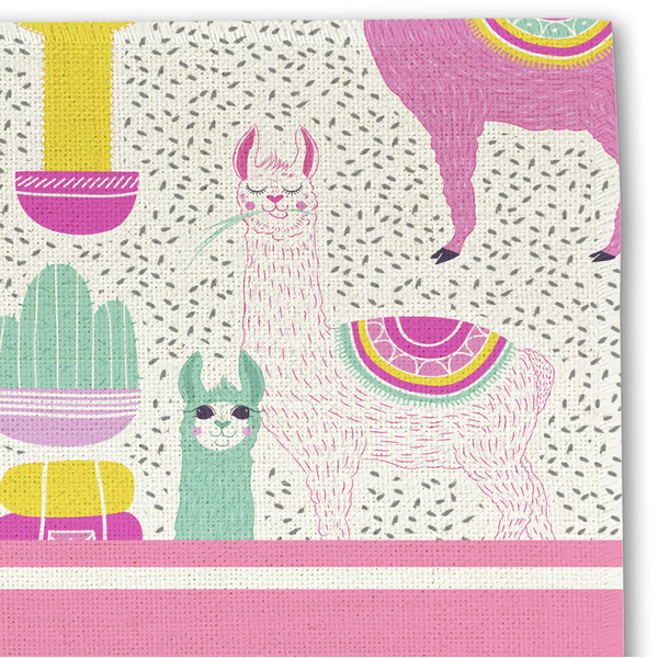 Llamas Linen Placemat - DETAIL