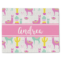 Llamas Single-Sided Linen Placemat - Single w/ Name or Text