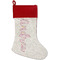 Llamas Linen Stockings w/ Red Cuff - Front
