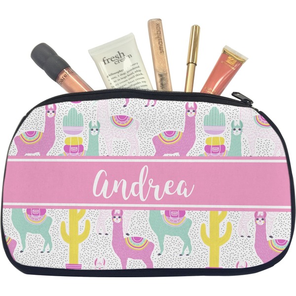 Custom Llamas Makeup / Cosmetic Bag - Medium (Personalized)
