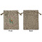 Llamas Medium Burlap Gift Bag - Front Approval