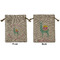 Llamas Medium Burlap Gift Bag - Front & Back (Personalized)